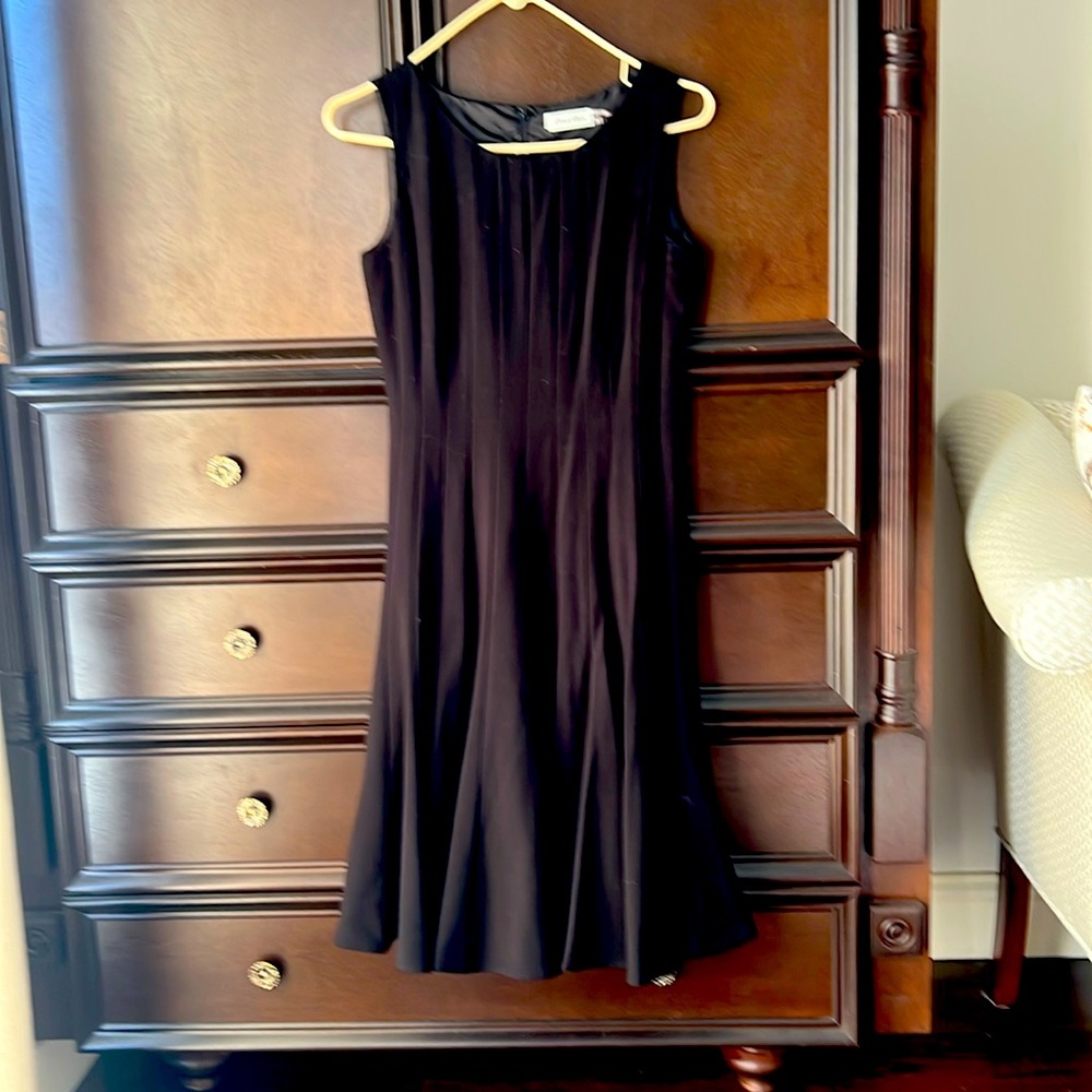 Calvin Klein Classic Lined Pleated Dress  sz2